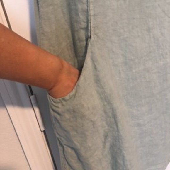 Lungo L'Arno Linen Shift Dress, sz M - Picture 6 of 12